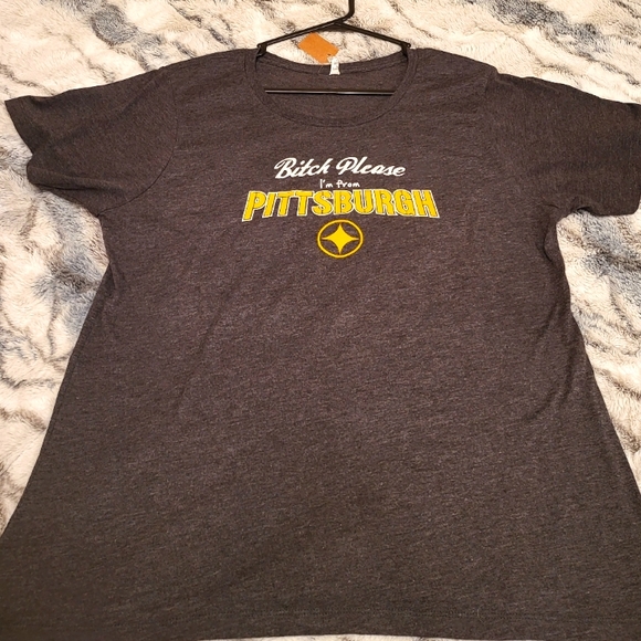 PITTSBURGH STEELERS GREY NOVELTY SHIRT BITCH PLEASE I'M FROM PITTSBURGH XXL - Picture 1 of 1